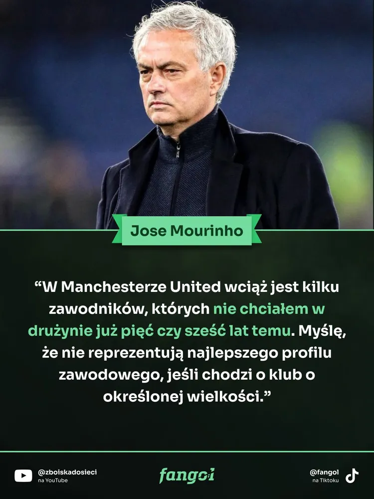 Mourinho pocisnął po obecnym Manchesterze United