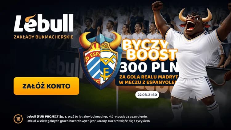 Lebull: 300 PLN za gola Realu Madryt w meczu z Espanyolem