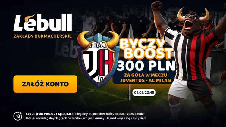Lebull: 300 PLN za gola w meczu Juventus - AC Milan