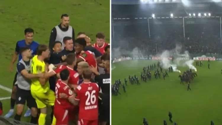 Starcia na boisku w Pucharze Niemiec