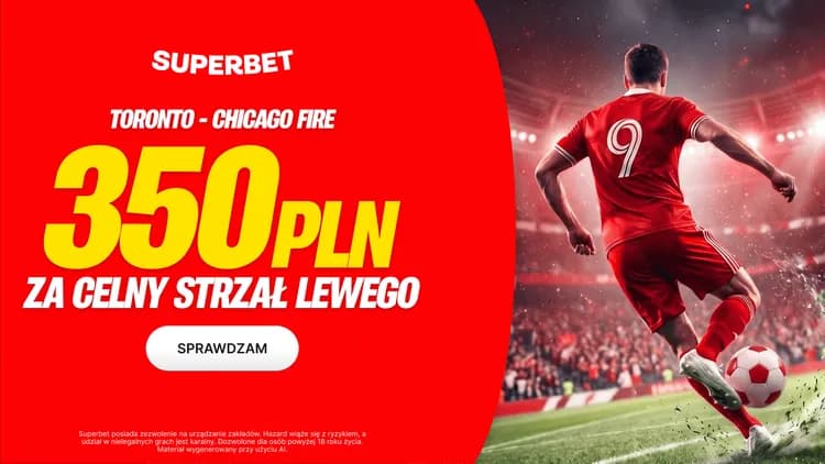 Superbet: 350 PLN za celny strzał Lewandowskiego w meczu z Toronto 