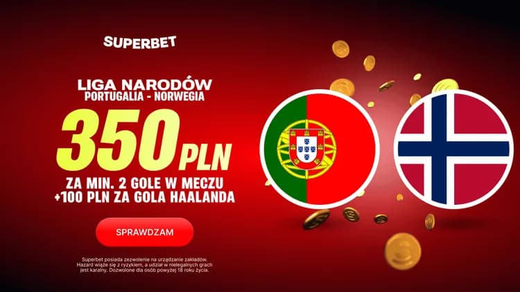 Superbet: 350 PLN za minimum 2 gole +100 PLN za gola Haalanda