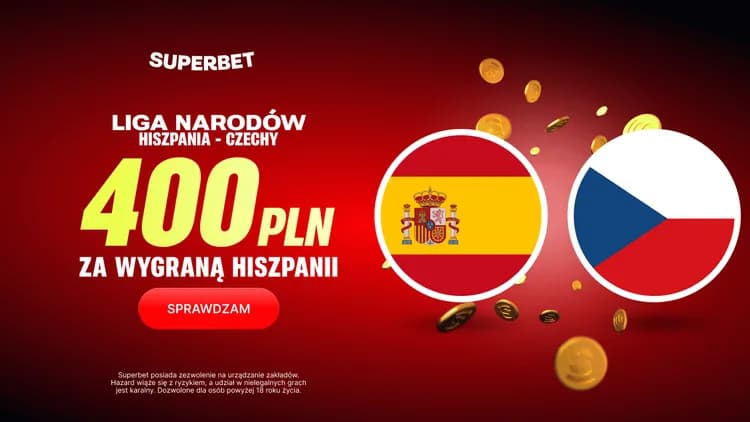 Superbet: 400 PLN za wygraną Hiszpanii w meczu z Czechami