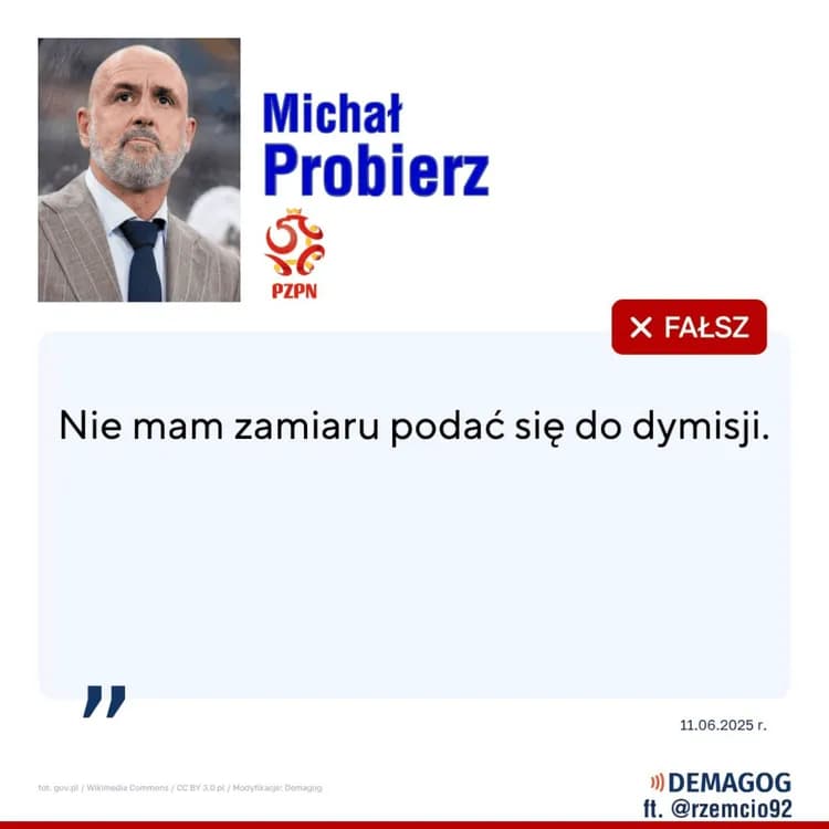 Michał Probierz okłamał Polaków!