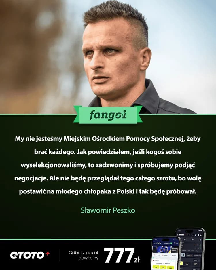 Sławomir Peszko w ostrych słowach o dalszych planach Wieczystej!