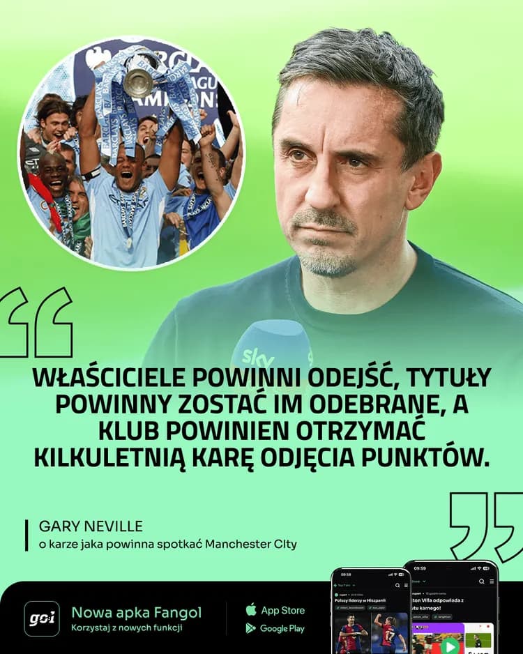 Gary Neville bezwzględny dla Manchesteru City! 👀