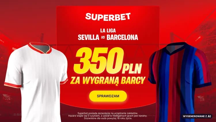 Superbet: 350 PLN za wygraną Barcelony w meczu z Sevillą