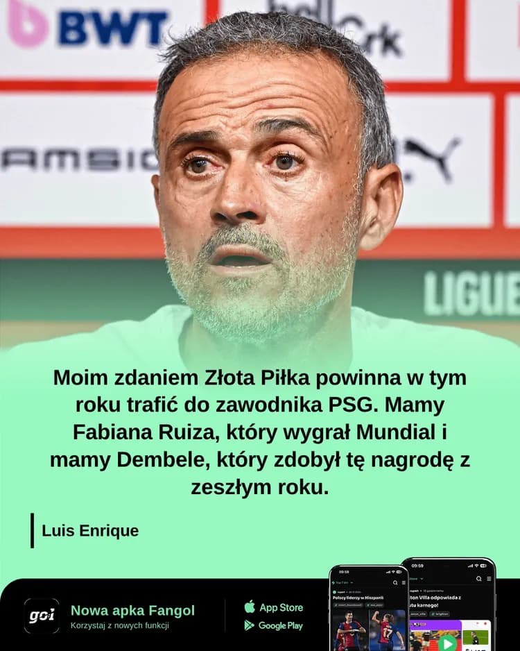 Luis Enrique wskazał faworyta Złotej Piłki!