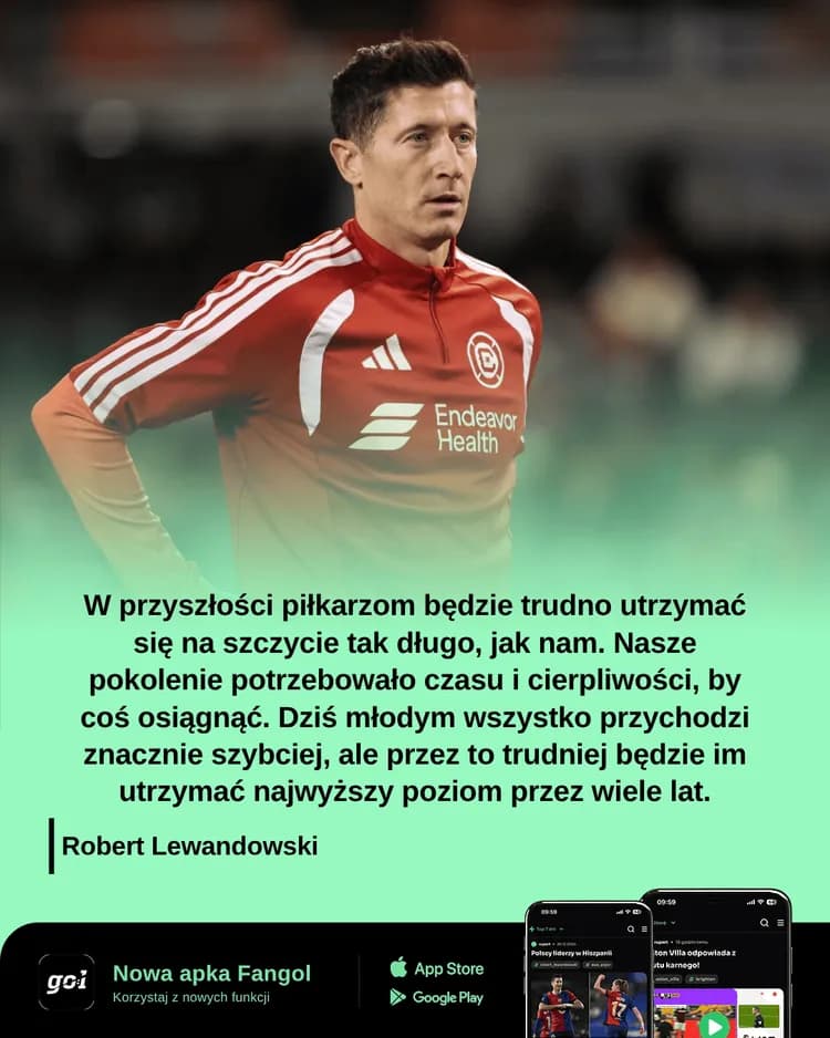 Robert Lewandowski o dzisiejszym pokoleniu!