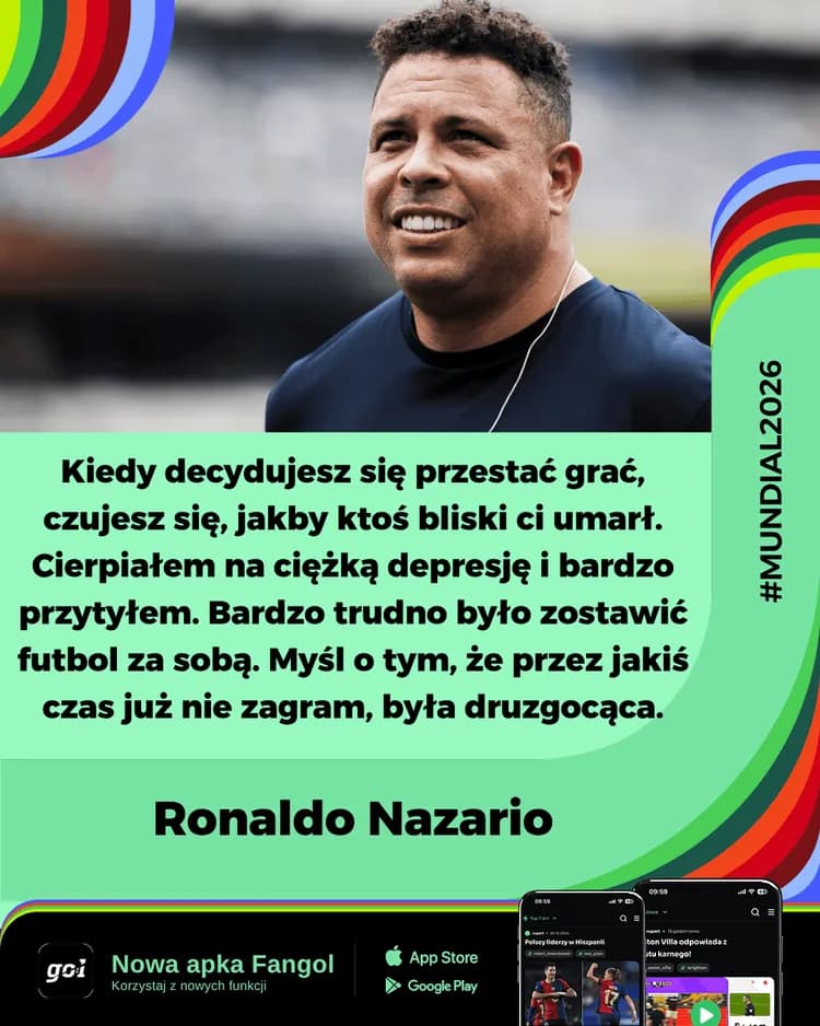 Ronaldo Nazario: "Cierpiałem na ciężką depresję..."