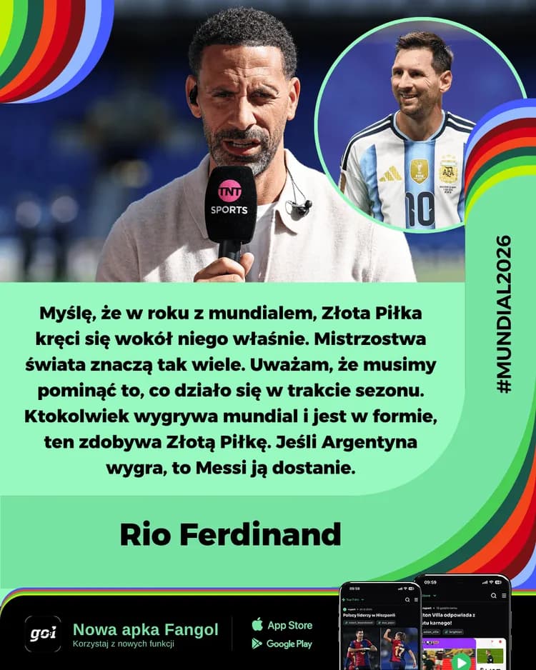 Messi ze Złotą Piłką? Rio Ferdinand ma swoją teorię