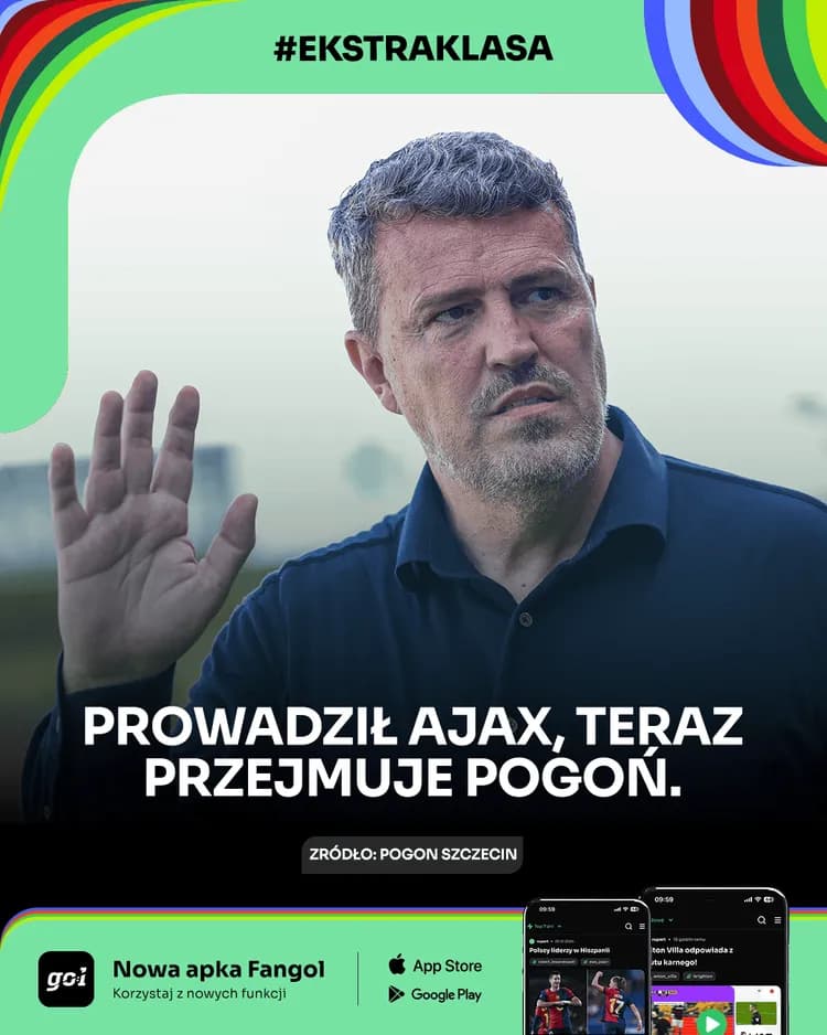 Prowadził Ajax, teraz przejmuje Pogoń.