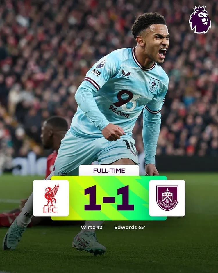 Liverpool znów gubi punkty! Tylko remis na Anfield 🏟️