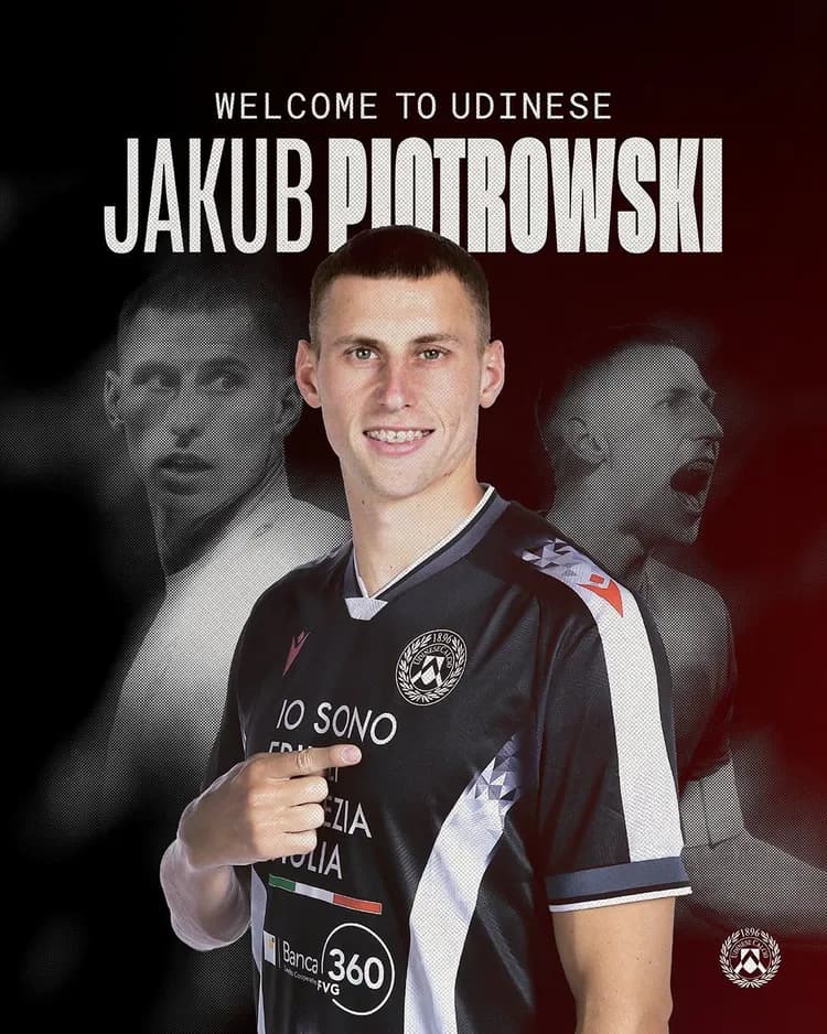 Jakub Piotrowski oficjalnie piłkarzem Udinese!