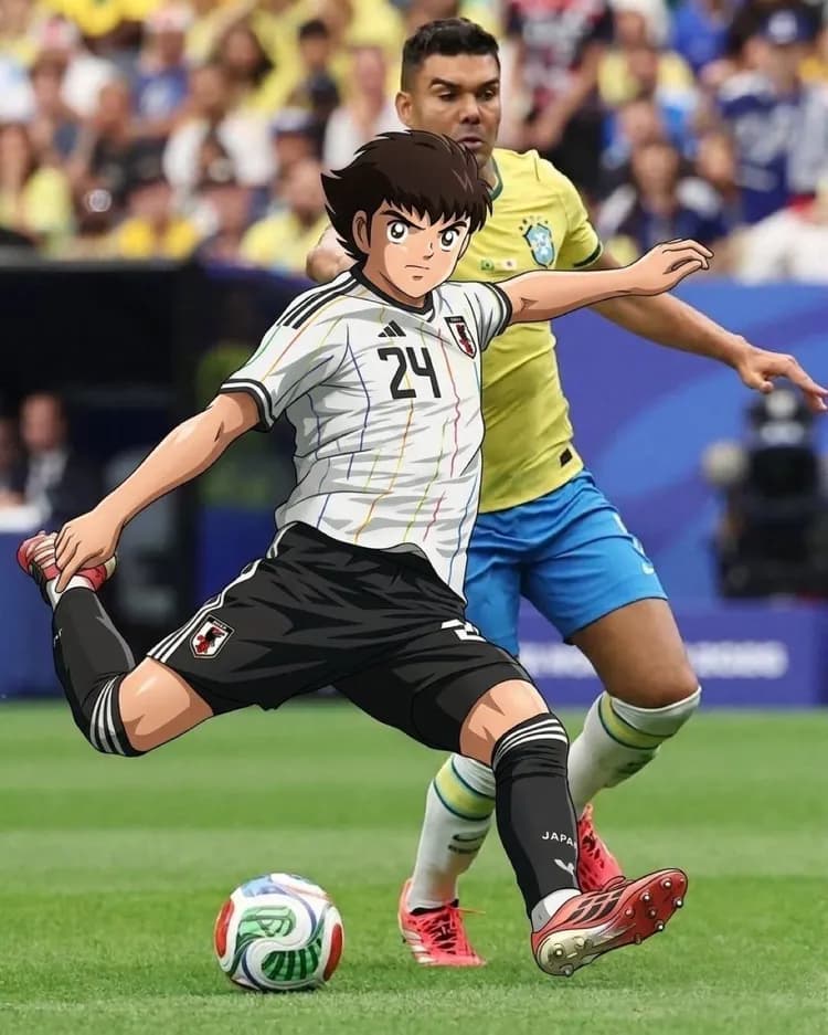 POV: Japonia w pierwszej połowie meczu z Brazylią