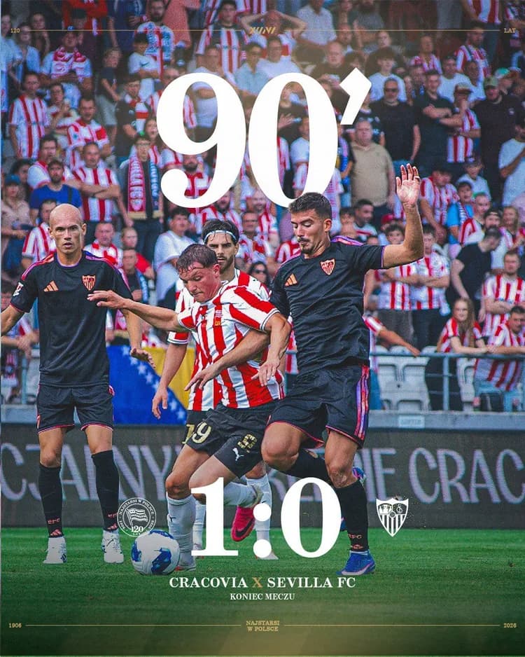 Cracovia lepsza od Sevilli ✅