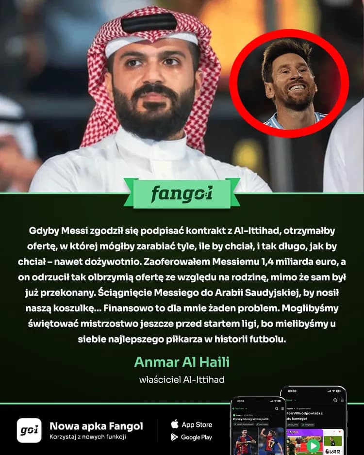 Messi wyląduje w Arabii Saudyjskiej? Już w przeszłości dał ZIELONE ŚWIATŁO 🟢