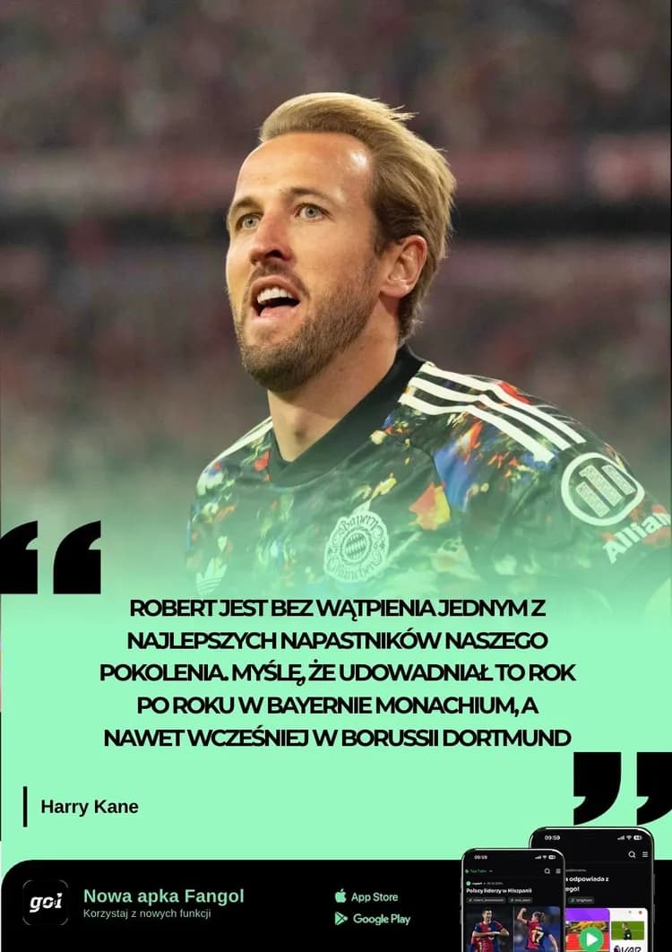 Miłe słowa Kane'a o Robercie Lewandowskim