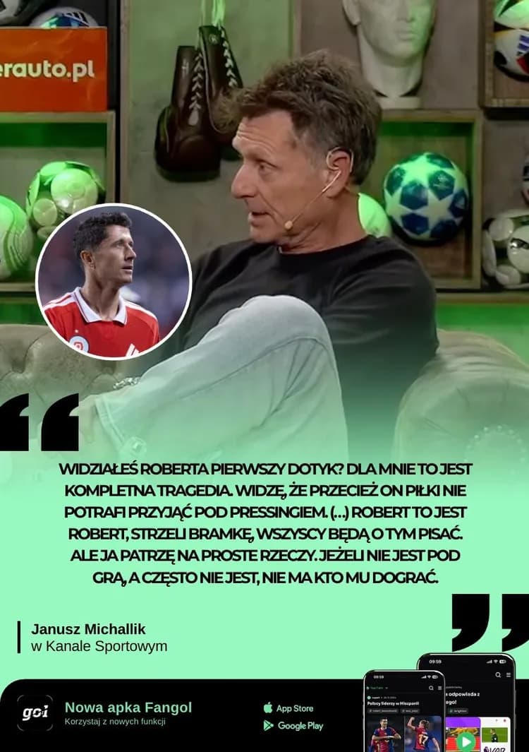 Janusz Michallik punktuje braki Roberta Lewandowskiego