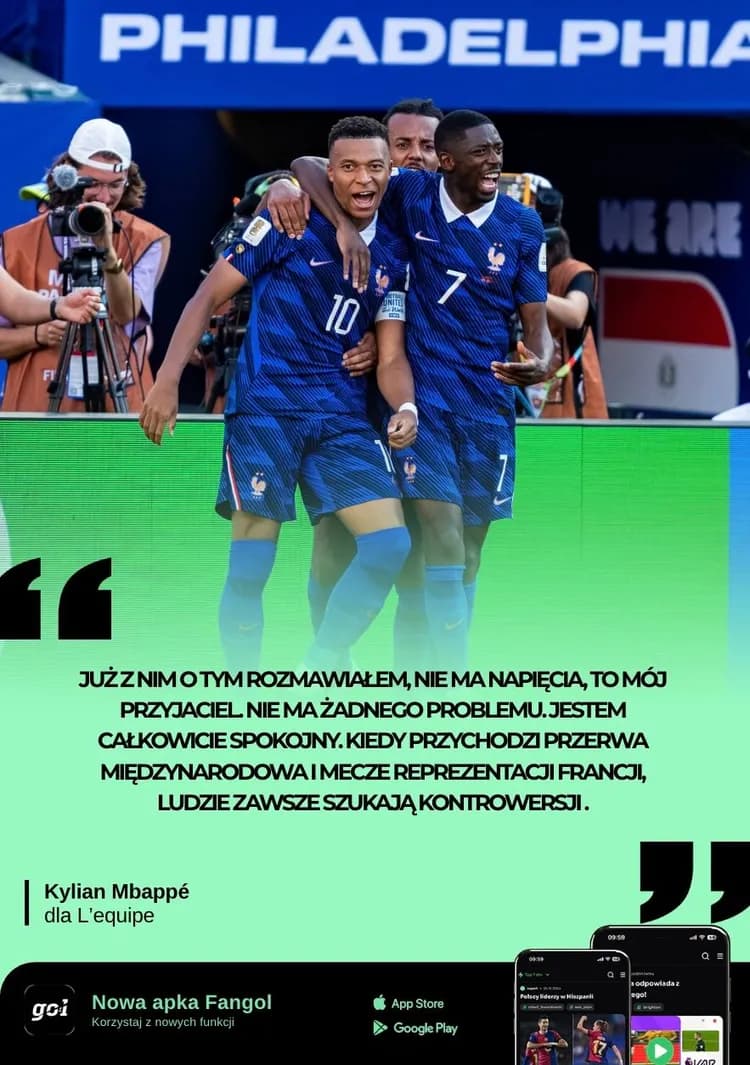 Kylian Mbappé ucina plotki mediów o rzekomym konflikcie z Dembélé 