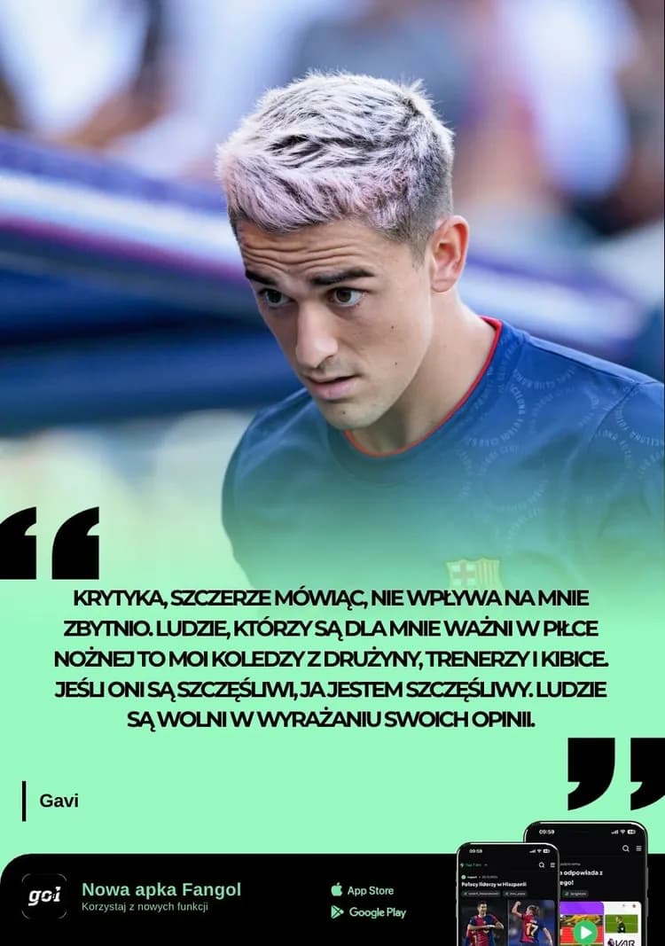 Gavi odpowiedział krytykom!