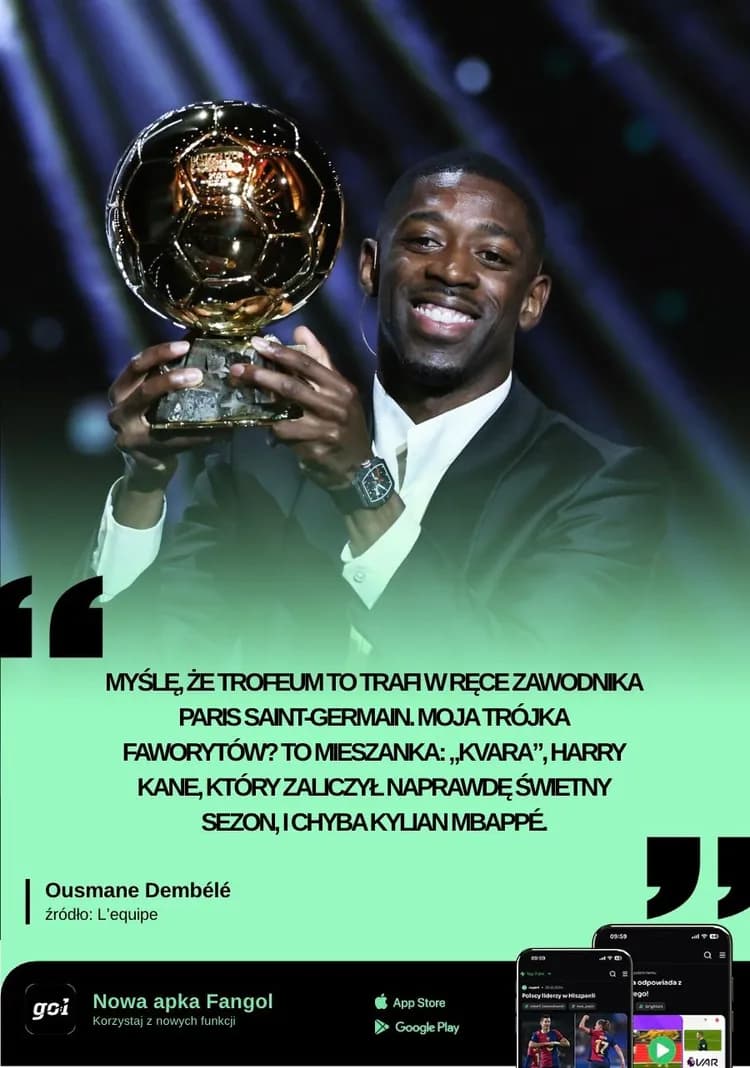 Dembele o tym do kogo może trafić tegoroczna Złota Piłka 