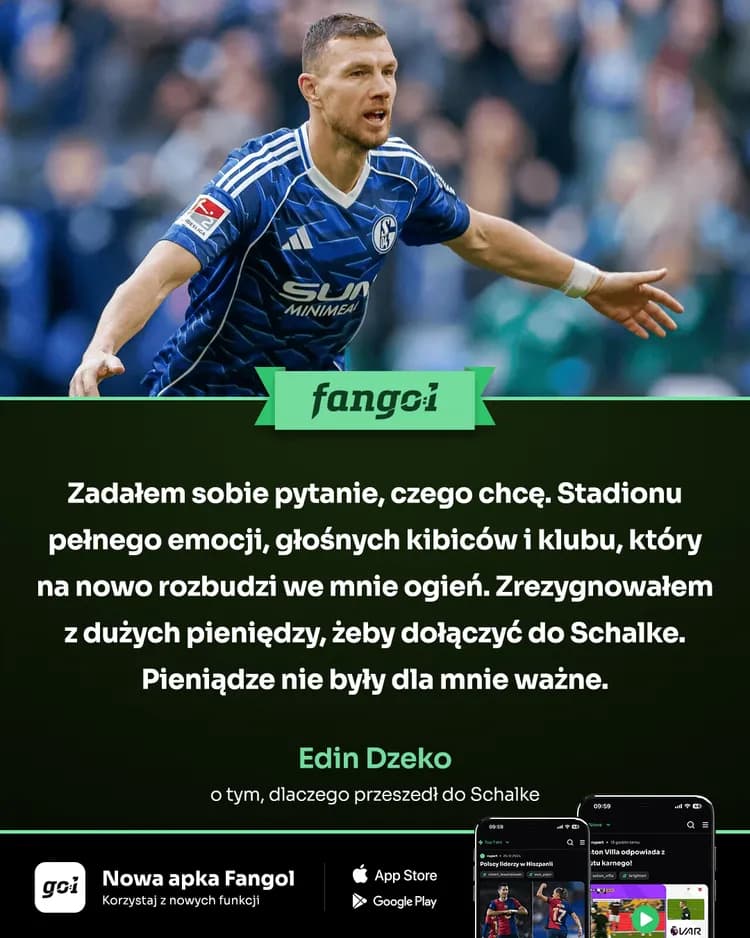 Edin Dzeko wyznał, dlaczego zdecydował się na transfer do Schalke