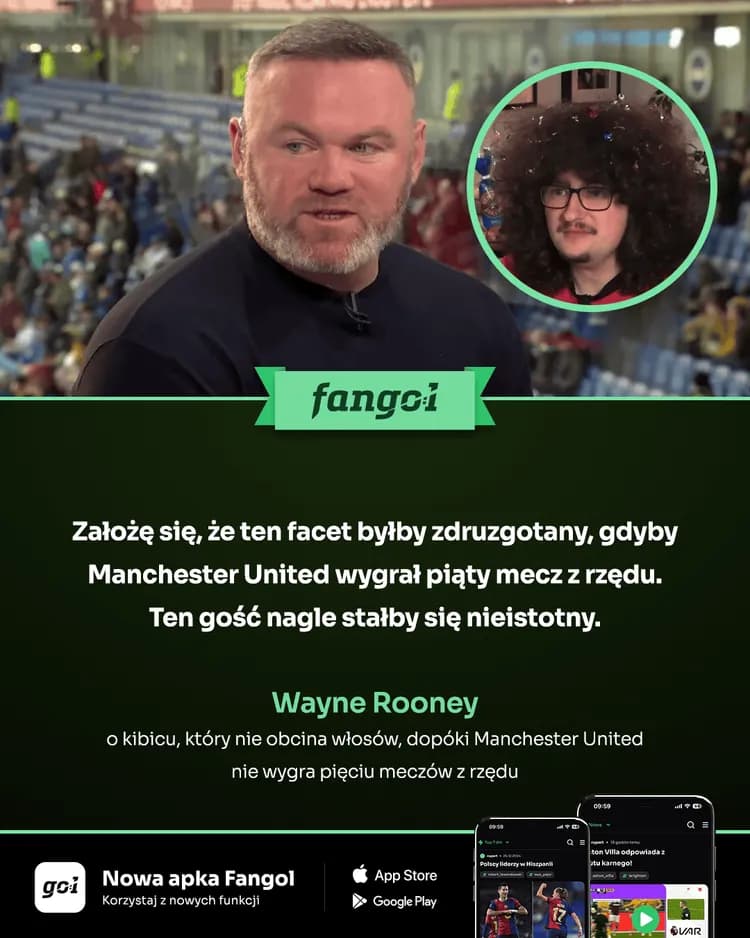 Wayne Rooney PODSUMOWAŁ kibica, który nie obcina włosów dopóki Manchester United nie wygra 5 meczów z rzędu 😅