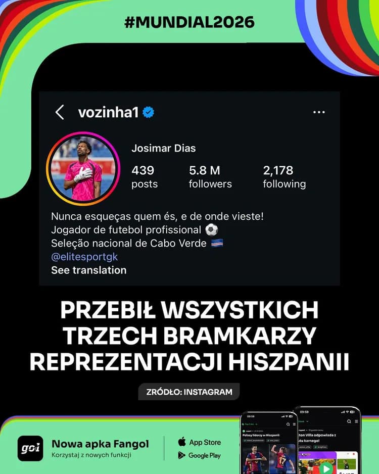 Vozinha przebił bramkarzy Hiszpanii!