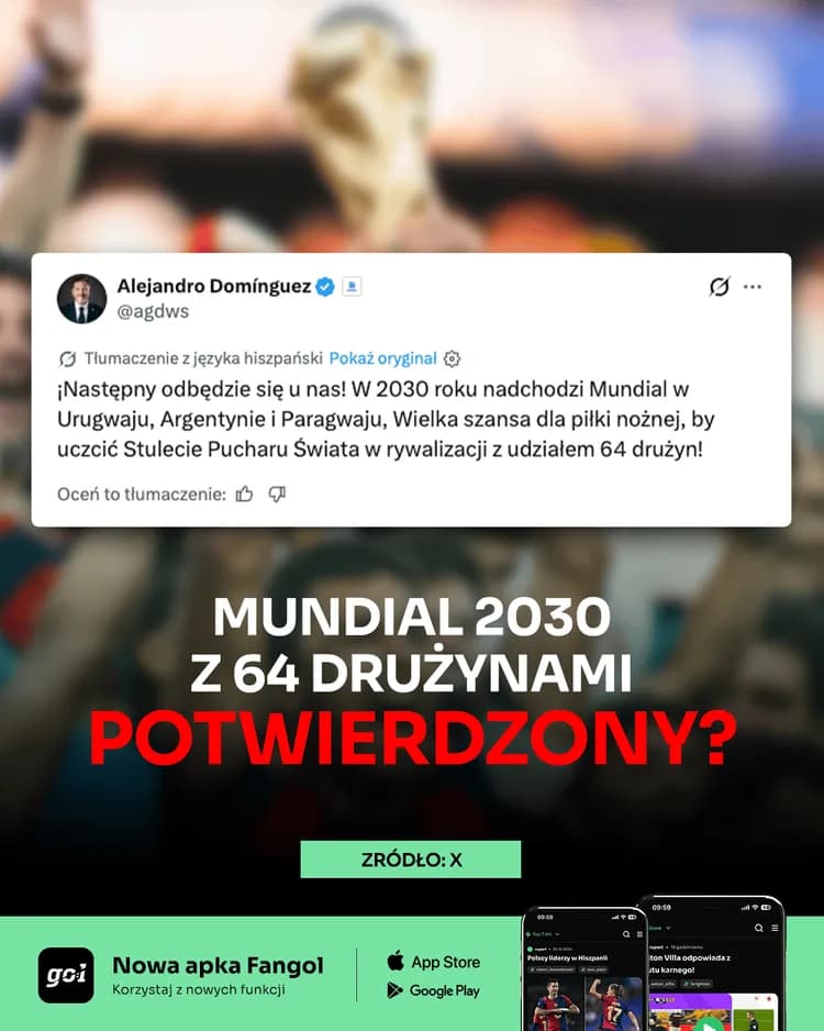 MUNDIAL z 64 DRUŻYNAMI POTWIERDZONY? TEN WPIS WICEPREZESA FIFA MÓWI WSZYSTKO...
