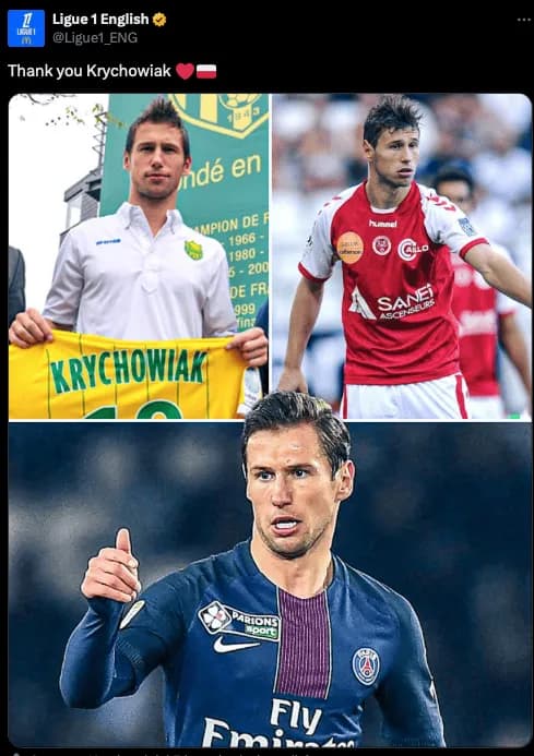 Oficjalny profil Ligue 1 PIĘKNIE pożegnał Krychowiaka ❤️