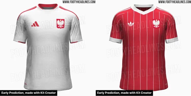 To mogą być nowe koszulki reprezentacji Polski od Adidasa!