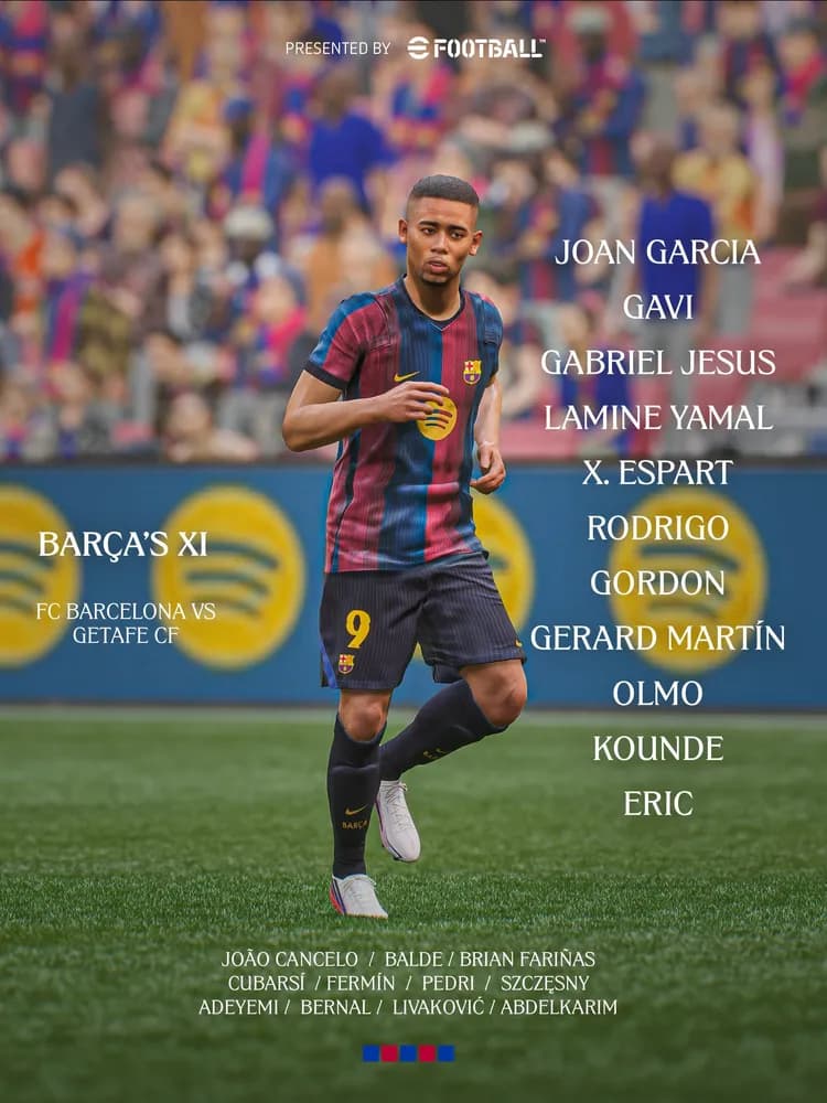 Wyjściowy skład BARCELONY na mecz z Getafe❗