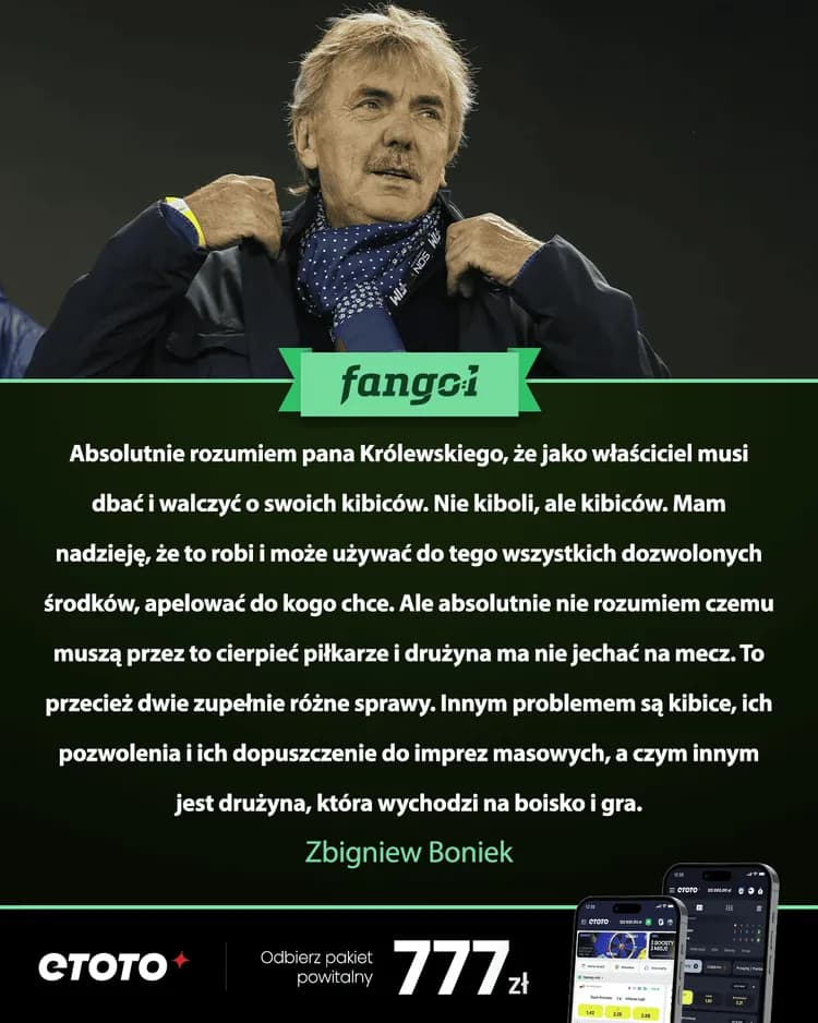 Zbigniew Boniek: Absolutnie rozumiem pana Królewskiego ale...
