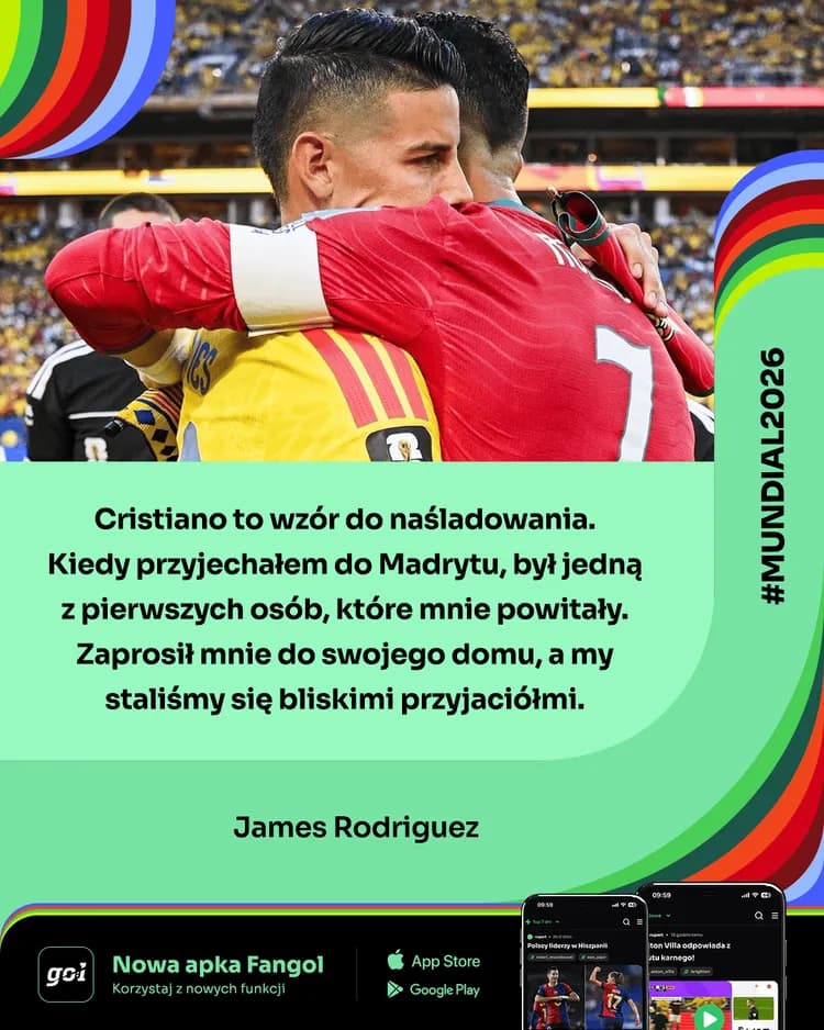 James Rodriguez w ciepłych słowach o CR7!