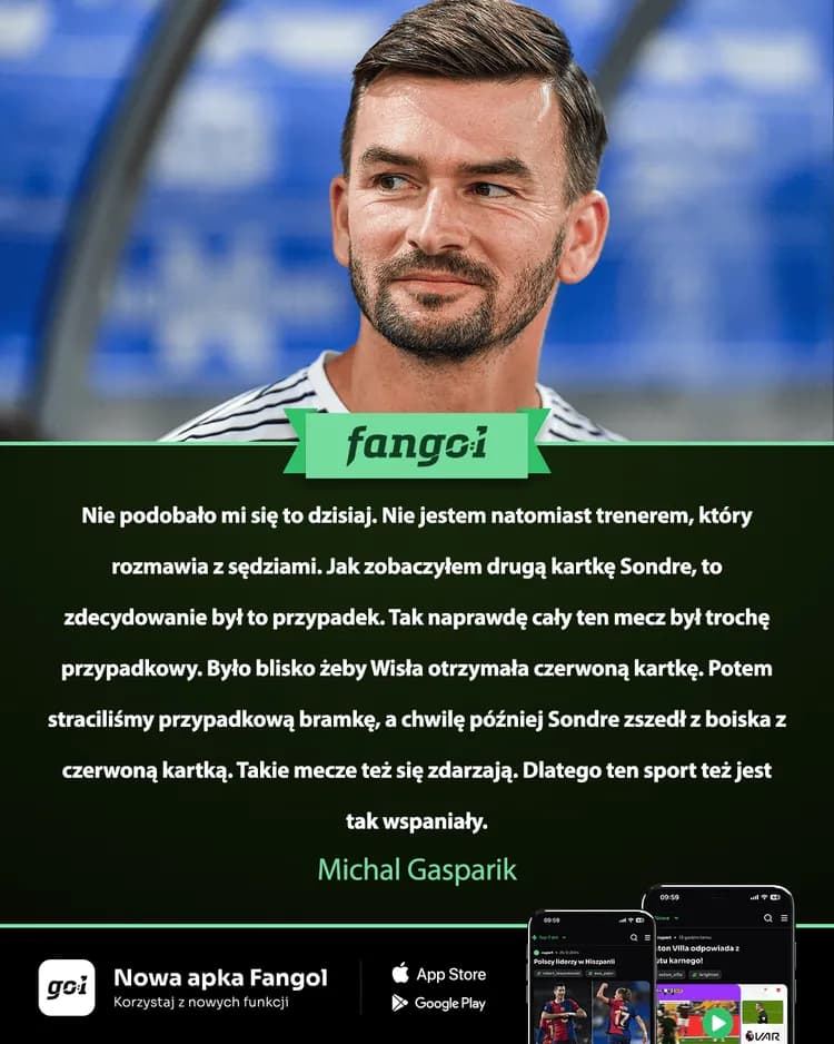 Trener Górnika podsumował spotkanie z Wisłą
