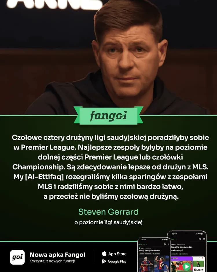 Steven Gerrard o poziomie ligi saudyjskiej!