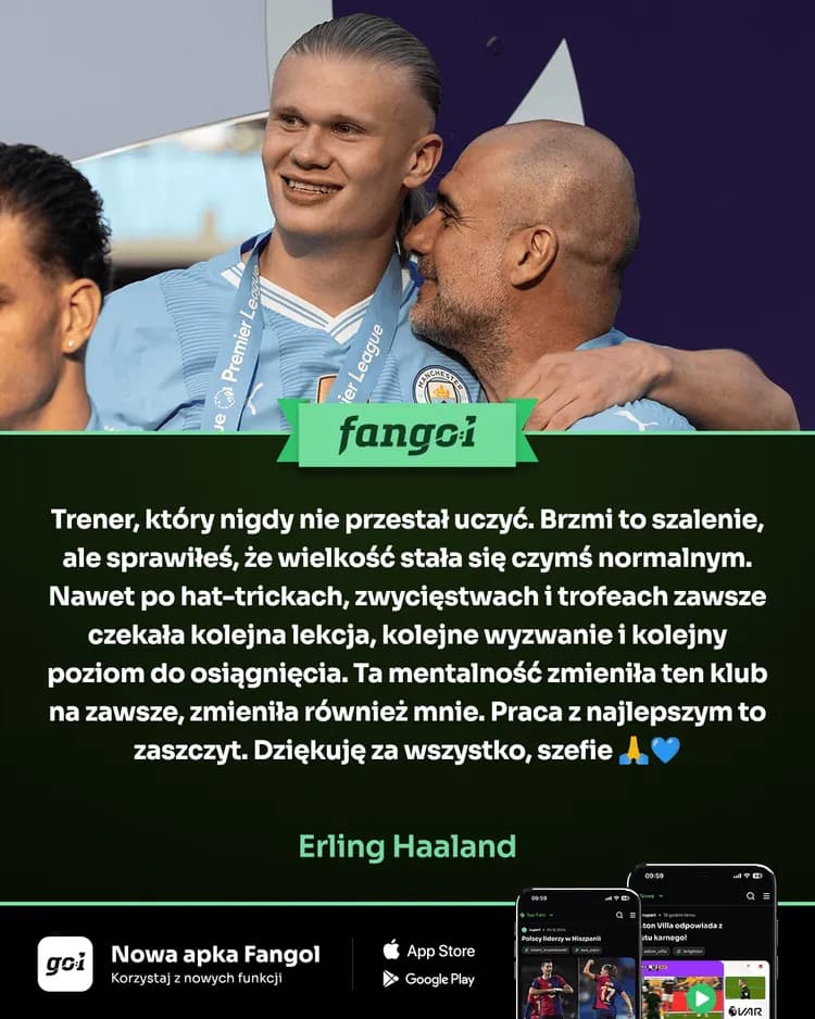 Wzruszające słowa Haalanda o Guardioli 🥺