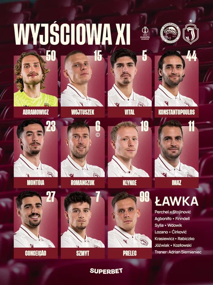 SKŁAD JAGI NA PIERWSZY POJEDYNEK W LE! 