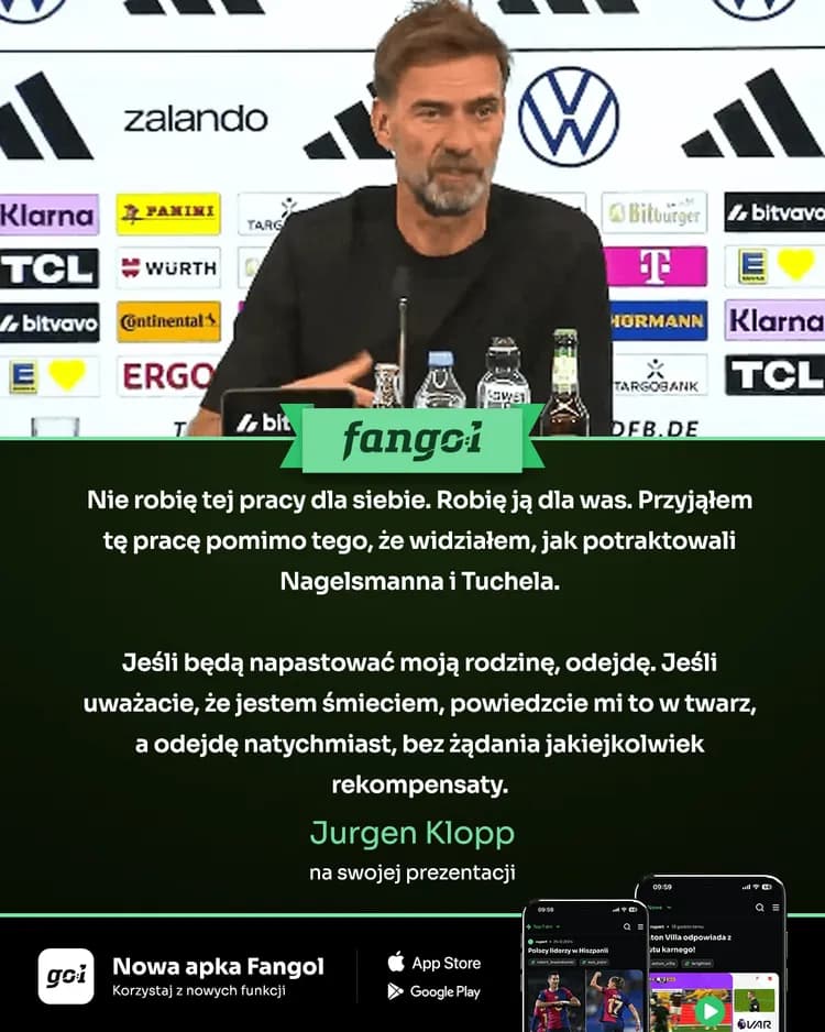 Jurgen Klopp ostro na swojej prezentacji!