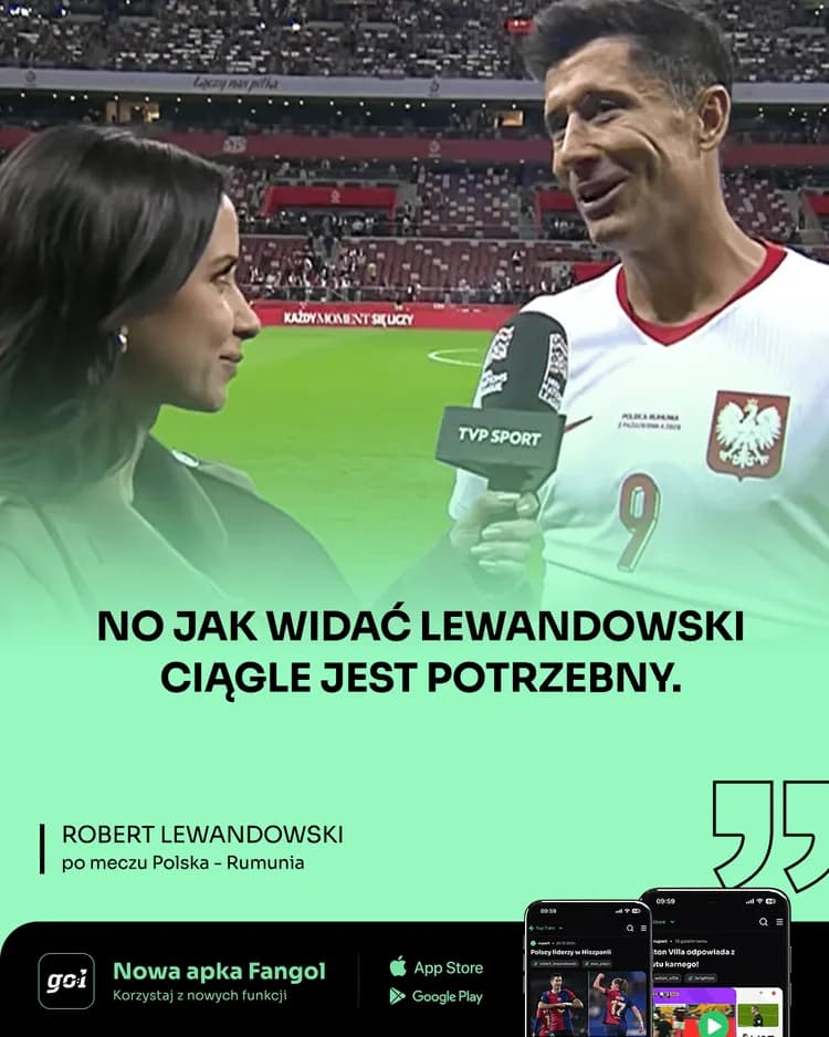 Lewandowski pewnie o sobie po meczu z Rumunią!