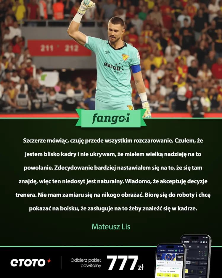 Mateusz Lis: Zasłużyłem na powołanie!
