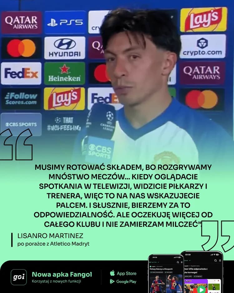 Lisandro Martinez ostro po porażce w Lidze Mistrzów!