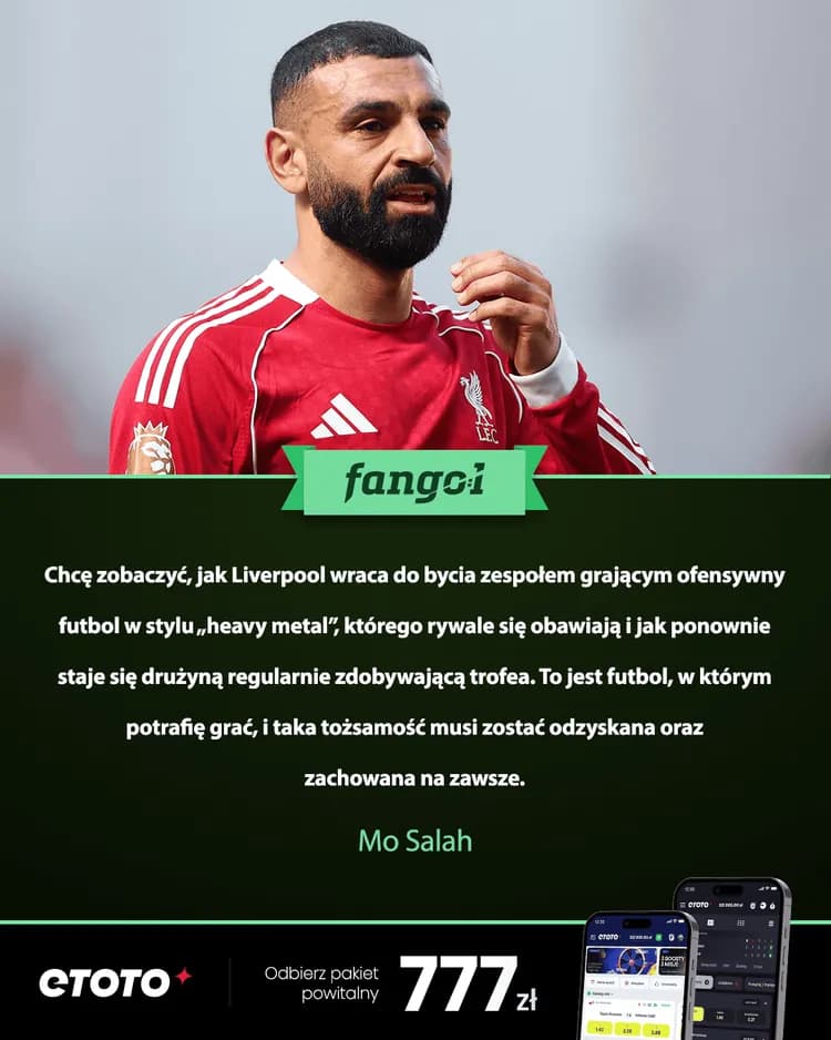 Mohamed Salah: Chce zobaczyć taki Liverpool..