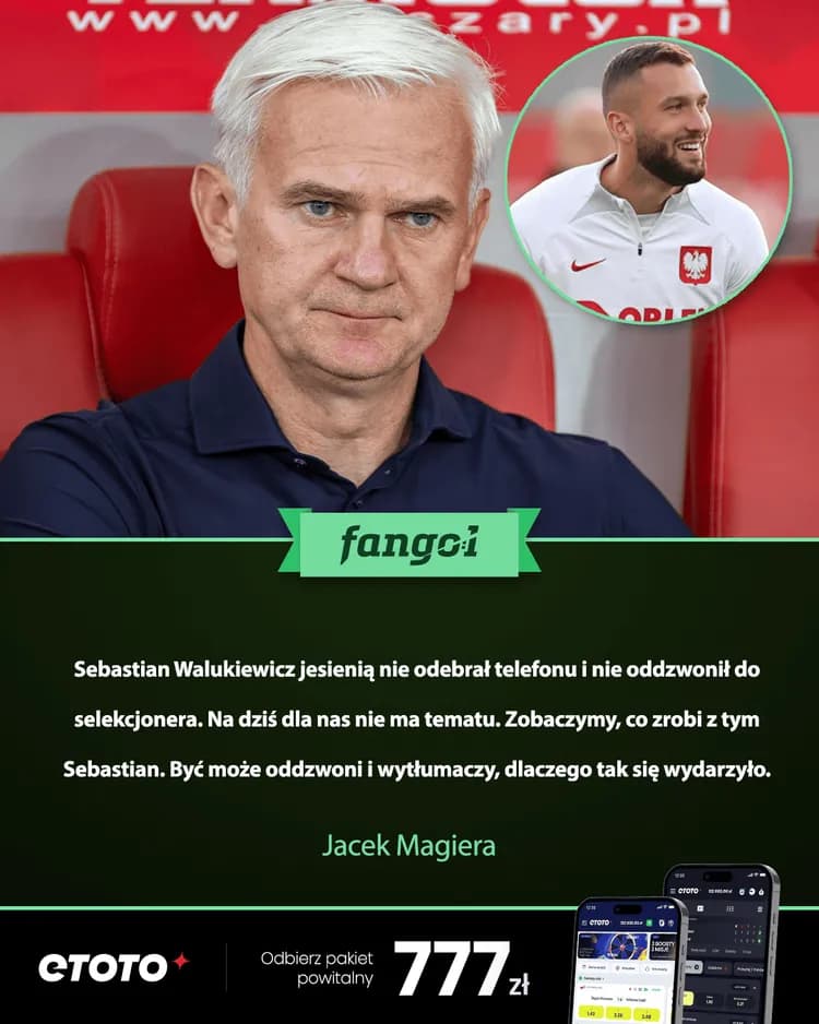 Jacek Magiera o braku powołania dla Walukiewicza