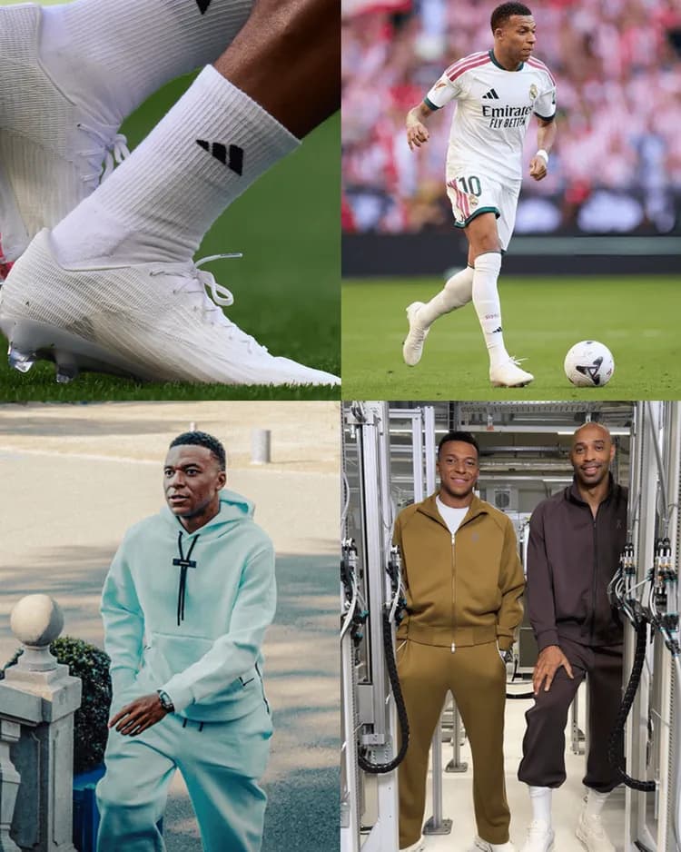 Mbappe ukrywa logo NIKE!