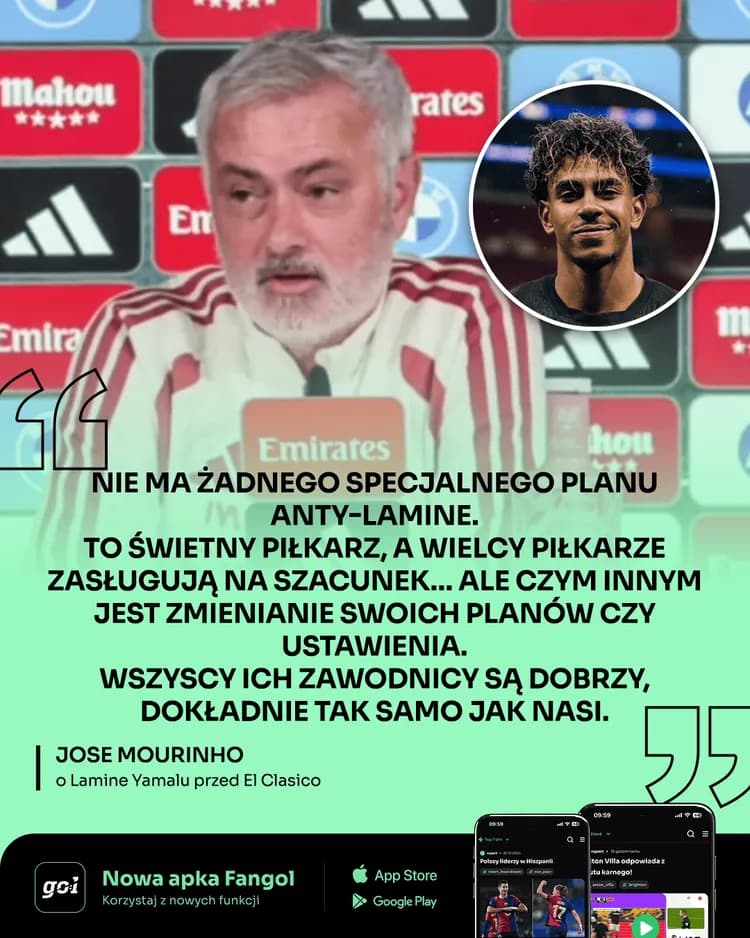 Mourinho o Yamalu przed El Clasico!