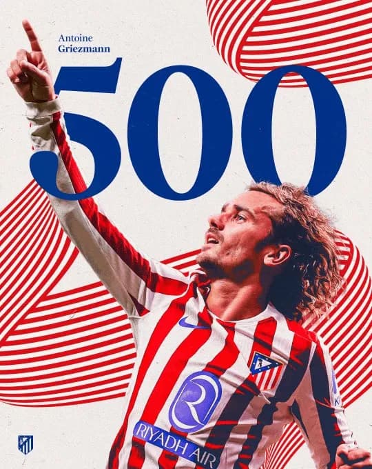 Antoine Griezmann rozegrał 500 spotkań dla Atletico!