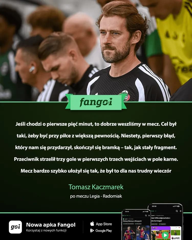 Trener Radomiaka: „Dobrze weszliśmy w mecz”