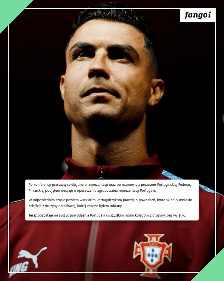 Ronaldo na Instagramie o sytuacji z opuszczeniem zgrupowania!